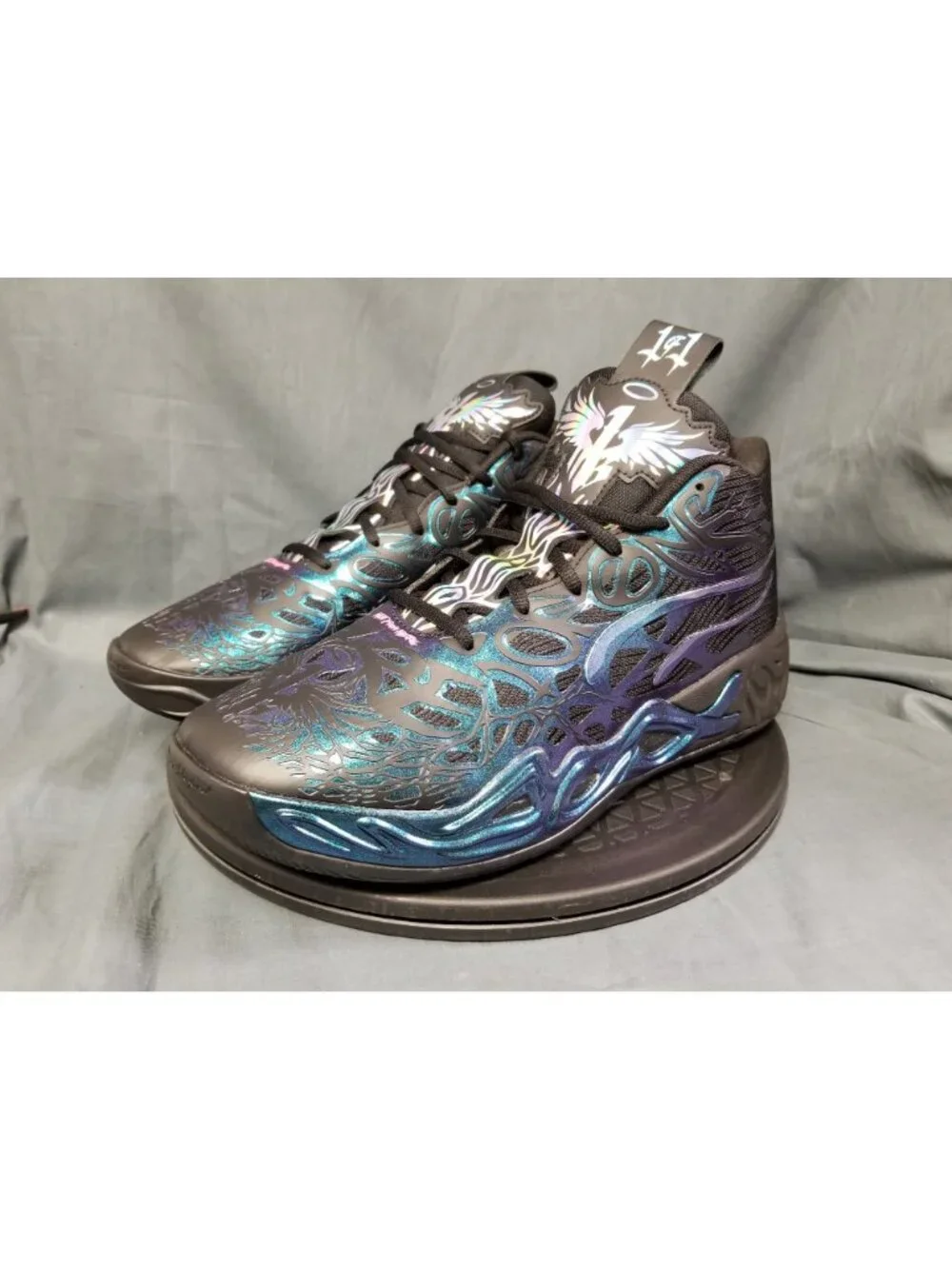 Puma LaMelo Ball MB.04 Reflections JR Black & Blue Boys Size 11c NEW NO BOX!